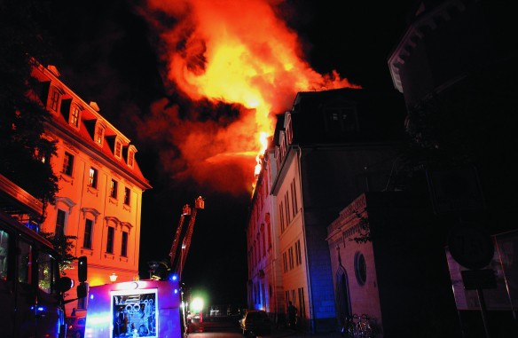 Brandnacht 2. September 2004 (Foto: Maik Schuck©Klassik Stiftung Weimar)